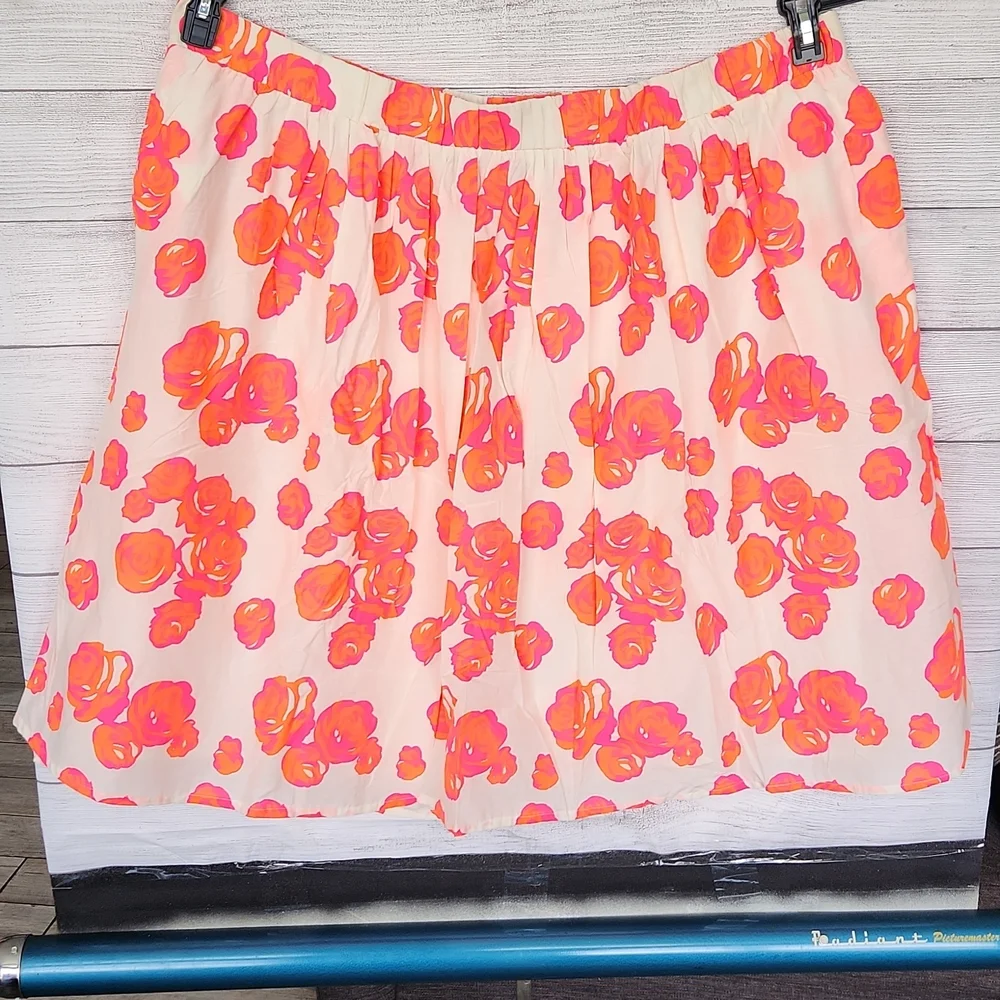 Lane bryant neon floral midi lined skirt - Picture 1 of 4